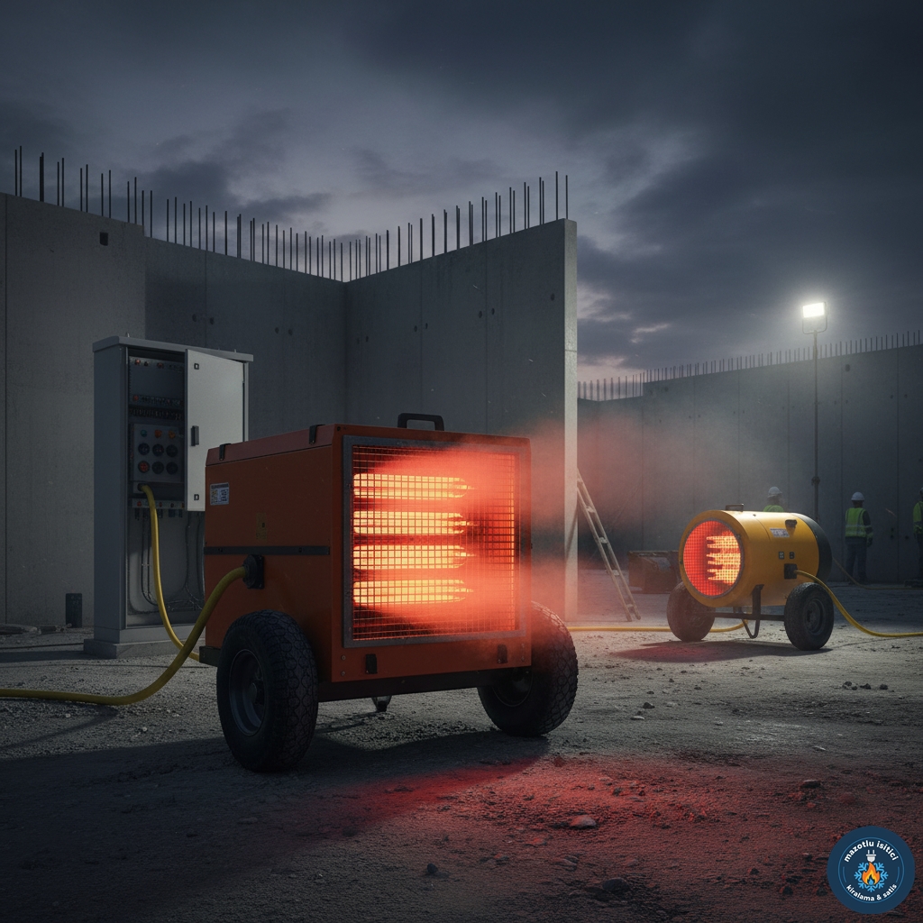 İzmir Bornova'daki konut ve AVM şantiyeleri için ısıtıcı kiralama