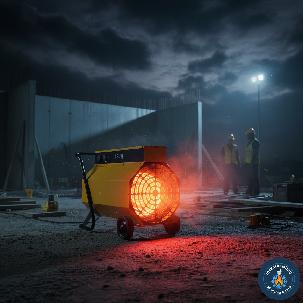 İzmir Buca kentsel dönüşüm projelerinde beton kurutma için ısıtıcı kiralama